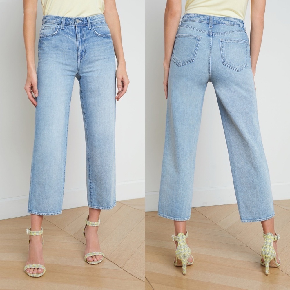 L’Agence June Cropped Stovepipe Jeans in Palisade Size 25